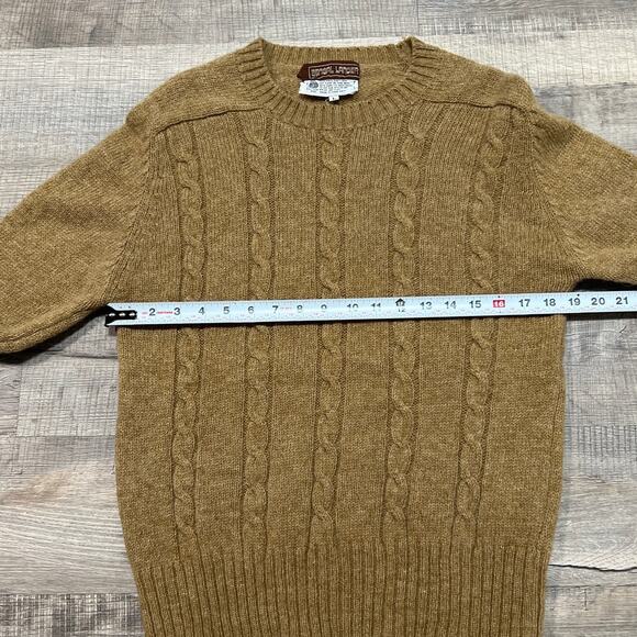 Bengal Lancer VTG 80s Shetland Wool Cable Knit Crewneck Sweater Mens Large - Picture 5 of 5